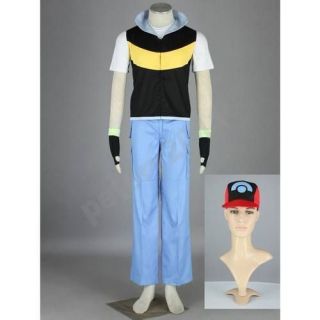   Pocket Monster Pokémon Ash Ketchum cosplay costume included hat