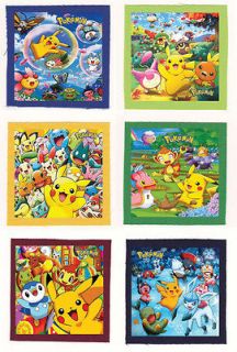 POKEMON ポケモン anime CLOTH PATCH or MAGNET SET ( 6 patches )