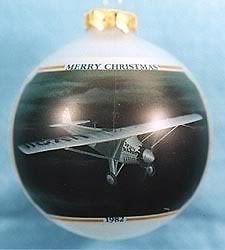 LINDBERGHS SPIRIT OF ST LOUIS AIRPLANE CHRISTMAS BALL ORNMENT   MADE 