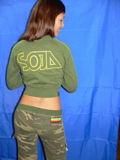 New Womens Rasta SOJA cropped track style Jacket Limited Edition 