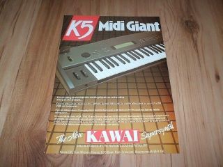 kawai k5 keyboard 1987 magazine advert location united kingdom returns