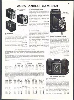 1940 ad agfa ansco cameras univex movie projectors time left