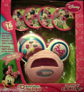   MOUSE BOW TIQUE,CD PLAYER,4 CDs,16 SONGS,LIGHTS,M​USIC,KIDS 3+,NEW