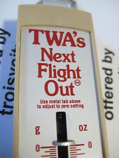 Vintage weight scale TWAs Next Flight Out overnight shipping 