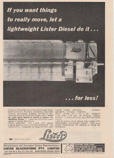 vintage 1966 lister diesel engines advertisement from australia time 