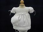 Willbeth Preemie Newborn Baby Girl White Knit Dress Bonnet Take Me 