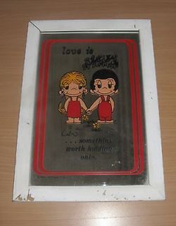   Love Is Something Worth Holding Onto By Kim Wall Mirror 1970 Framed