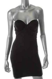 Famous Catalog NEW Black Satin Underwire Cupped Shaping Slip Body 