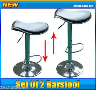   Set Of 2 Counter Pub Kitchen Bar Stool Adjustment BarStool Swivel 360