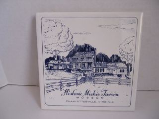 vintage historic michie tavern museum ceramic tile 
