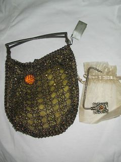 New with tags beautiful Kenny Ma evening bag and matching hook