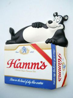 Hamms Beer Sign Bear 6 Pack Cans Vacuform Plastic Vintage MINT