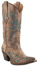 Resistol Lucchese Womens cowboy boots M3571 With inlays turquoise