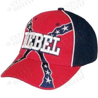 EMBROIDERED 3D HAT Confederate Rebel Flag ADJUSTABLE CAP BRAND NEW 