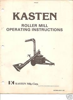 kasten roller mill operating instruction manual  