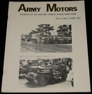   1977 ARMY MOTORS MAGAZINE, MILITARY VEHICLES, LAKEHURST CONVENTION