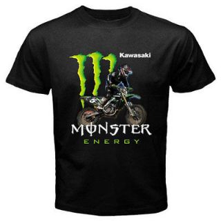 New Kawasaki Racing Motorcross Moto X Moto GP Mens Black T Shirt Size 