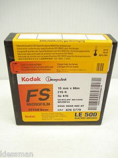 kodak fs microfilm 826 5779 16mm x 66m one pack