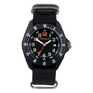 New Truglo Watch Switchback 3 Hand Tritium Black Watch Model TG32020 w 