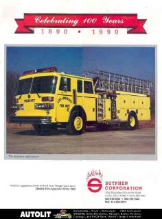 1990 Sutphen Fire Truck Brochure Prescott El Paso