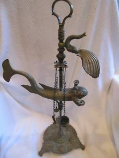 antique bronze whale oil lamp date range 1840 1880  1995 00 