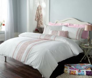 white pink frill cottage bedding or patchwork quilt more options