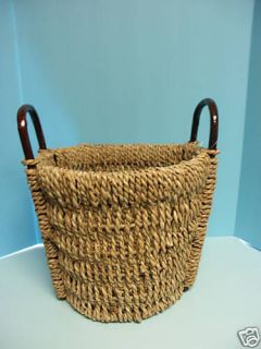 large round seagrass wicker laundry storage basket new time left