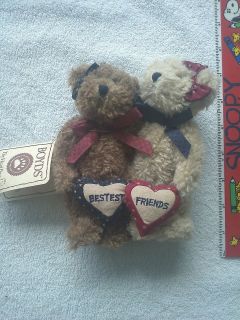   HEAD BEAN COLLECTION BROWN BEARS & BESTEST FRIENDS LAVERNE & SHIRLEY