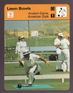 LAWN BOWLS Ancient Game, American Style Petanque 1978 SPORTSCASTER 