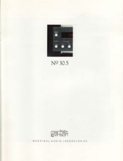 Mark Levinson No 30.5 D/A convertor Brochure 1995