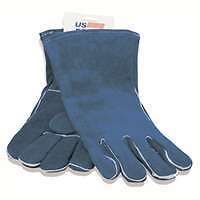 NEW US FORGE 00400 DELUXE LEATHER BLUE LINED WELDING GLOVES NEW SALE 