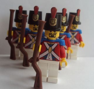 Lego Pirate Imperial Soldier Guard Minifigures With Musket Guns 