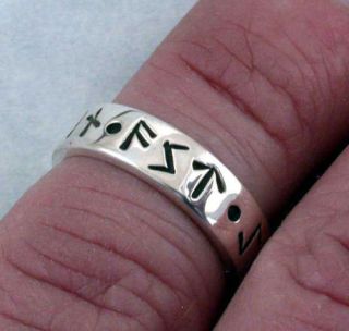 rune ring my love forever norse love spell sterling one