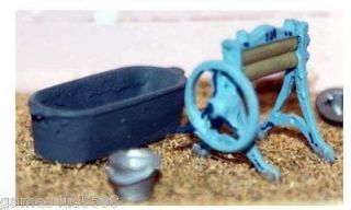 LANGLEY OO SCALE OLD DAYS BATH TUB WASHING MANGLE BUCKET UNPAINTED 