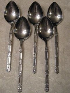 ONEIDA COMMUNITY STAINLESS STEEL CREAM SOUP SPOONS MADRID PATTERN NO 