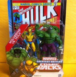 Marvel Universe Comic Packs (Set Of 5) Wolverine Vs. The Hulk, And 