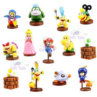 NEW Wii Super Mario Bros Yoshi Lggy Roy Koopa 13 Figure Full Set Toy 