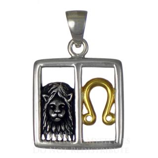 Leo Sterling Silver Zodiac Pendant Astrology Horoscope jewelry Gold 