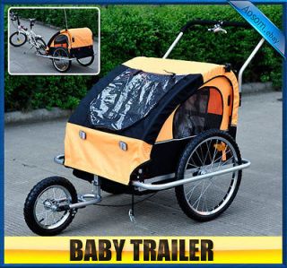 Aosom 2IN1 Double Child Baby Carrier Bicycle Bike Trailer Jogger 