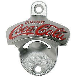 Drink Coca Cola Coke Wall Mount Crown Stationary Bottle Opener Cast 