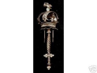 fabulous nettie rosenstein sterling crown scepter clip 