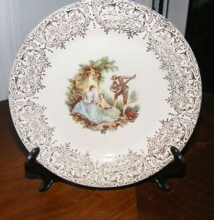 american limoges triumph china d or bread plate 22k time