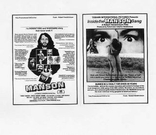 Limited Edition Charles MANSON DVDs signed by filmaker Crime/Trial 