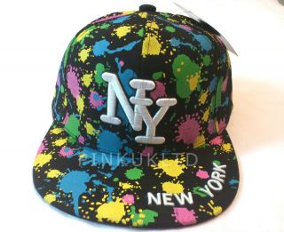 New Wholesale Joblot of NY Splash Black Hat Cap Snapback Snapbacks 