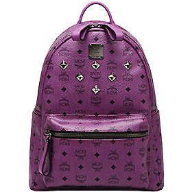 12AW New Arrivals] MCM Small STARK Backpack VISETOS Purple School bag 