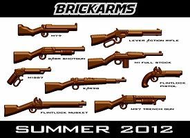 brickarms 2 5 scale summer 2012 brown weapons pack time