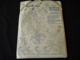 Vtg Original Aunt Marthas New Quilting Designs #3367 For Embroidery