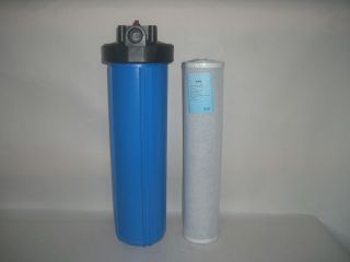   HOUSING + CARBON BLOCK WATER FILTER WELL POND RIVER LAKE FILTERING
