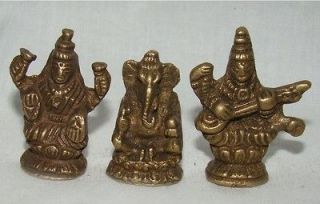  Lovely Statues Amulets Prosperity dieties Lakshmi, Ganesha & Saraswati