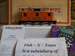 MTH Lionel Corporation #256 Electric Locomotive Orange w/ Brass Trim 
